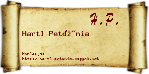 Hartl Petúnia névjegykártya